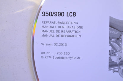 OEM KTM 2003-2013 950/990 LC8 Repair Manual CD Disc