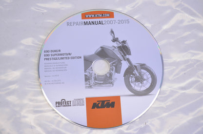2007-2015 690 Duke/R, 690 Supermoto/R/Prestige/Limited Edition Repair Manual CD