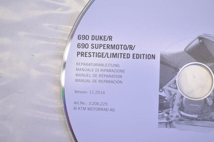 2007-2015 690 Duke/R, 690 Supermoto/R/Prestige/Limited Edition Repair Manual CD
