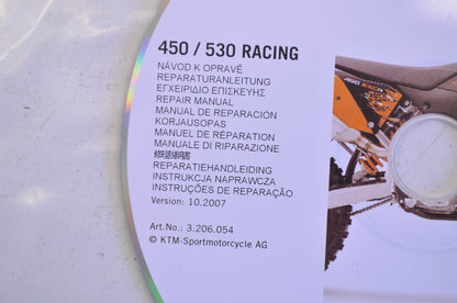 OEM KTM 3206054 2008 450/530 Racing Repair Manual CD Disc