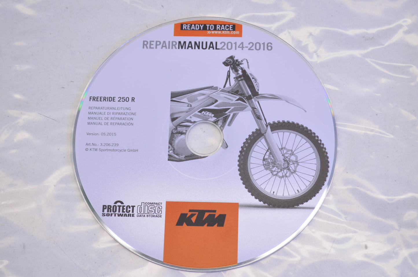 OEM KTM 2014-2016 FREERIDE 250 R Repair Manual CD Disc
