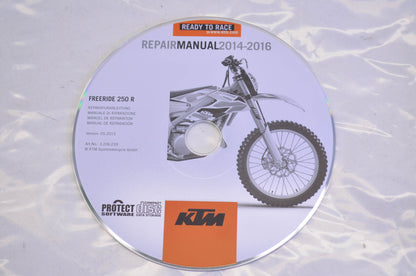 OEM KTM 2014-2016 FREERIDE 250 R Repair Manual CD Disc