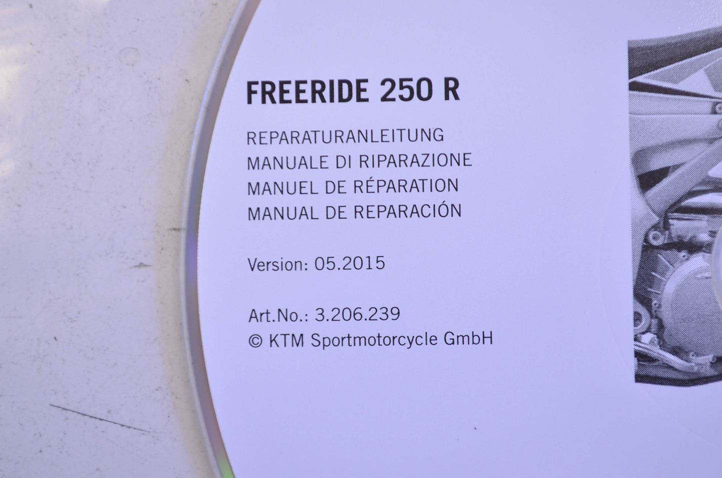 OEM KTM 2014-2016 FREERIDE 250 R Repair Manual CD Disc