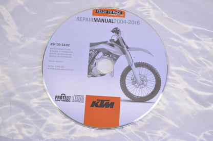 OEM KTM 2004-2016 85/105 SX/XC Repair Manual CD Disc