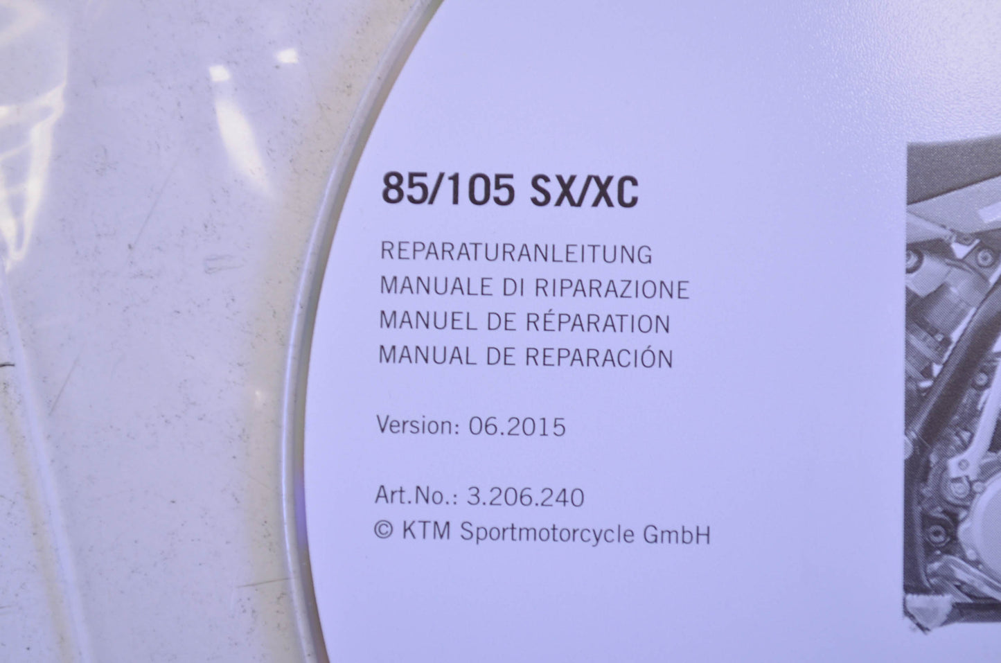 OEM KTM 2004-2016 85/105 SX/XC Repair Manual CD Disc