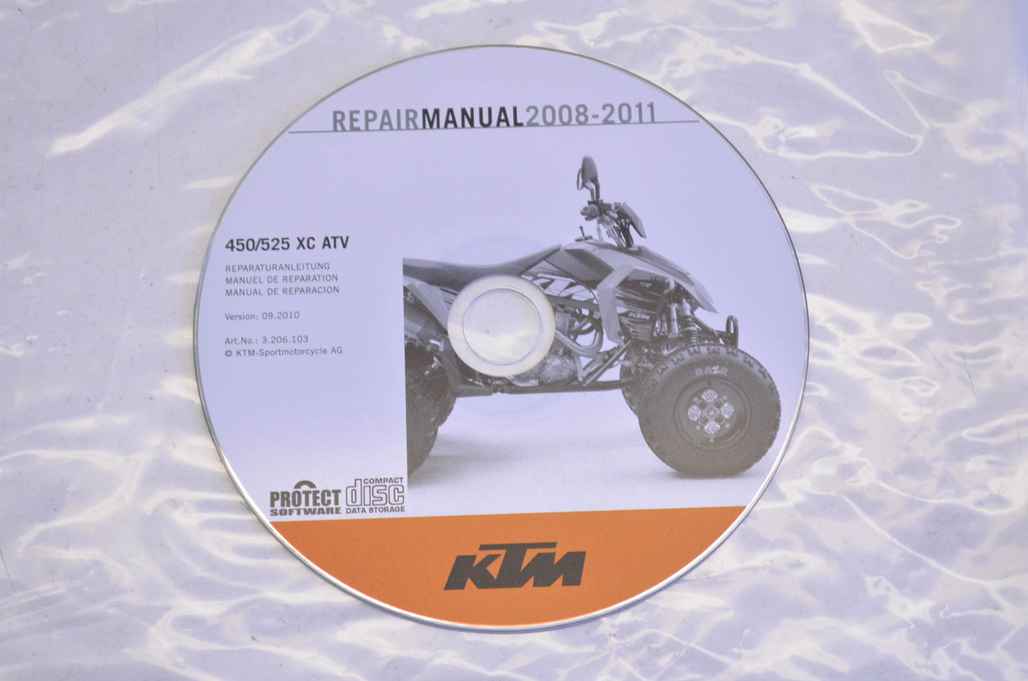 OEM KTM 2008-2011 450/525 XC ATV Repair Manual CD Disc