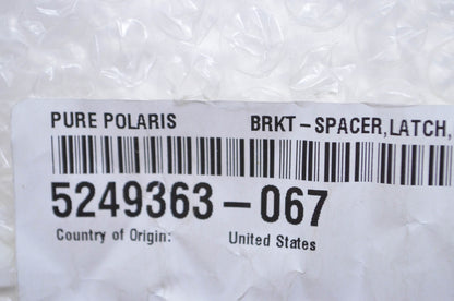 OEM Polaris 5249363-067 Black Latch Spacer Bracket NOS