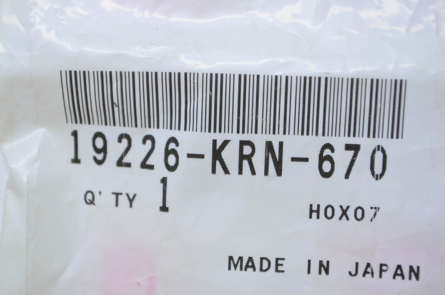 OEM Honda 19226-KRN-670 Water Pump Gasket NOS