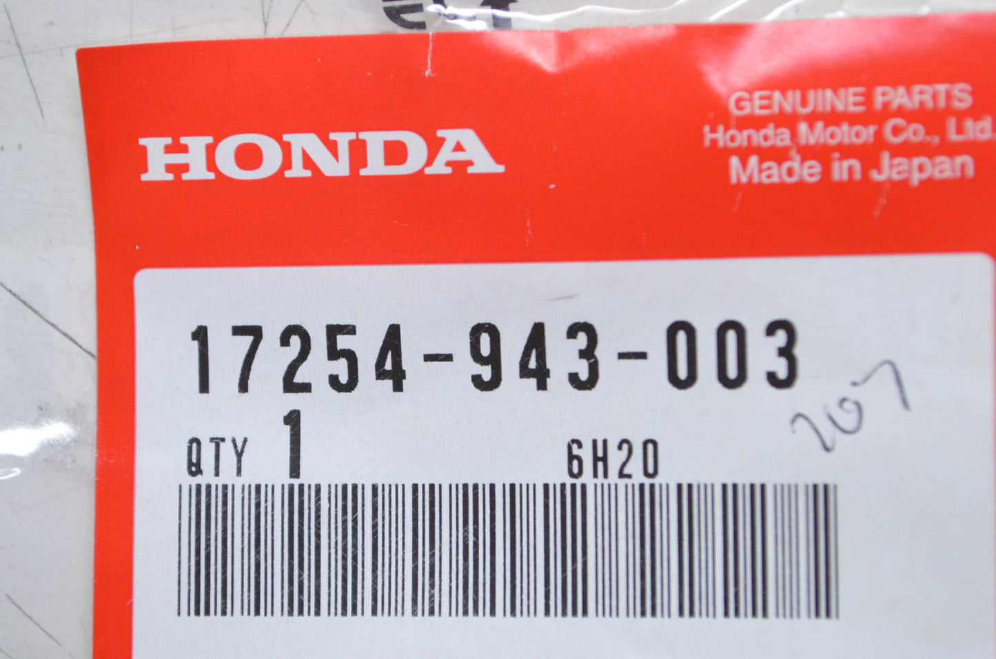 OEM Honda 17254-943-003 Outer Filter NOS