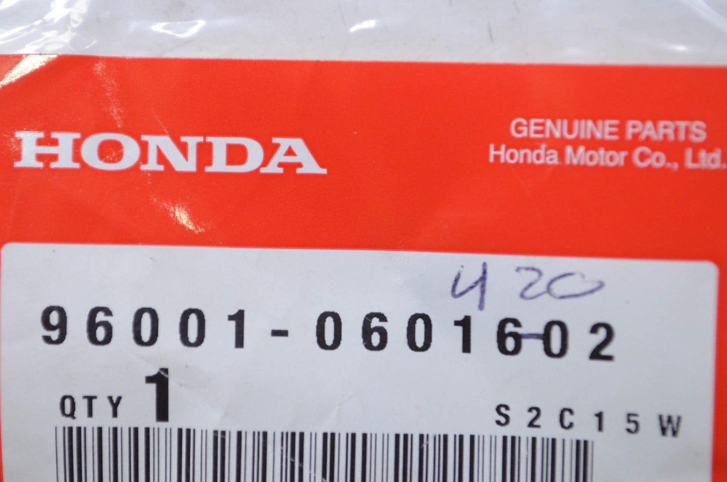 OEM Honda 96001-0601602 Flange Bolt 6X16 NOS