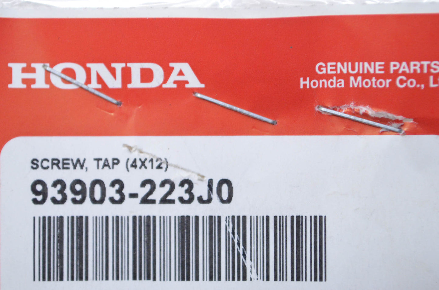 OEM Honda 93903-223J0 Tap Screw (4X12) NOS