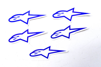 New Alpine Stars Astars Blue Small Decal Sticker QTY 5 NOS