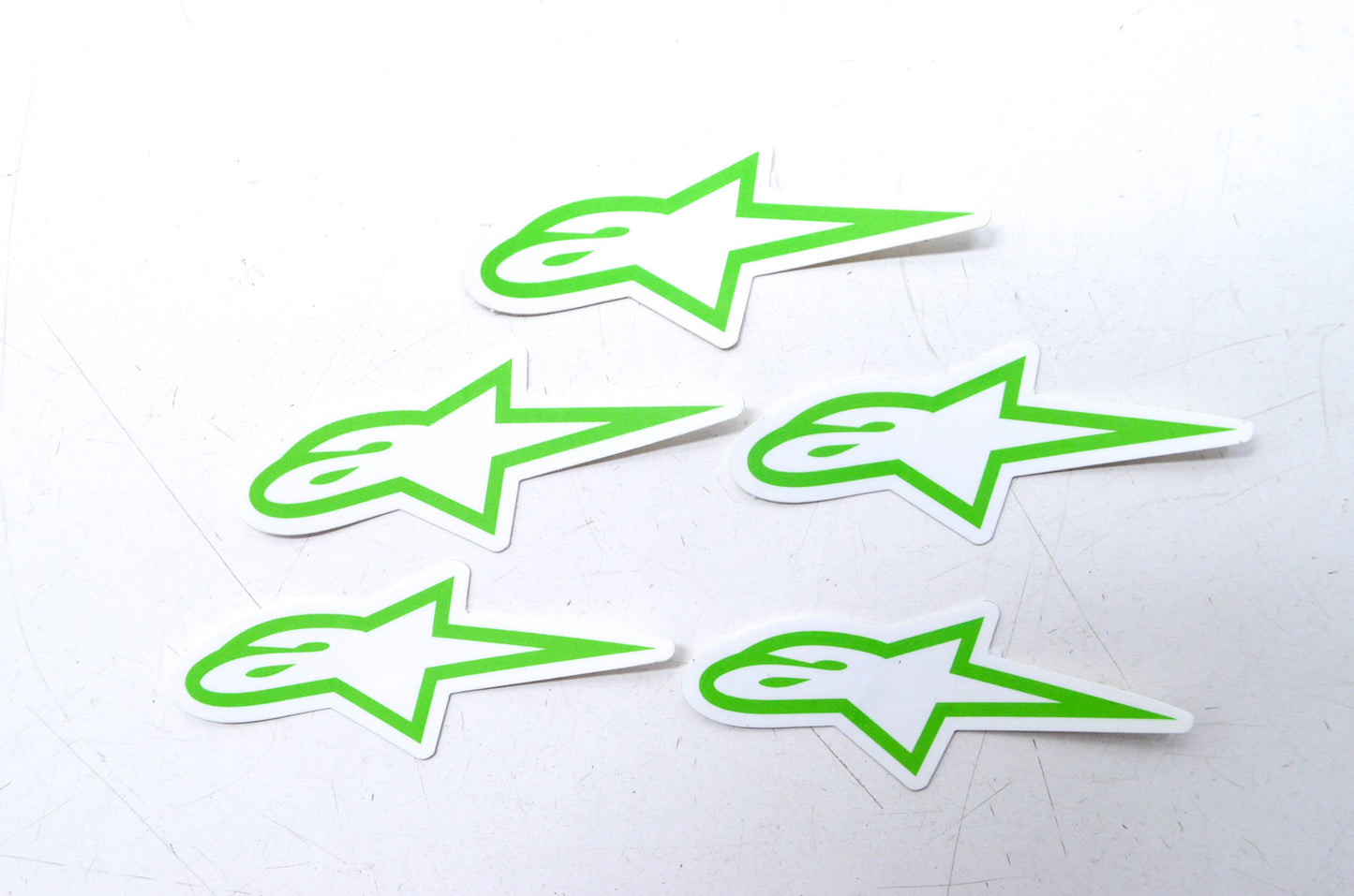 New Alpine Stars Astars Green Small Decal Sticker QTY 5 NOS