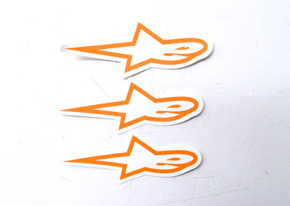 Astars Orange Small Decal Sticker Qty 3 NOS