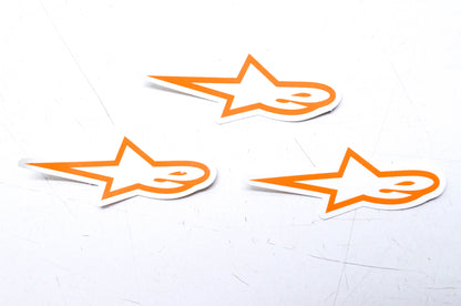 Astars Orange Small Decal Sticker Qty 3 NOS