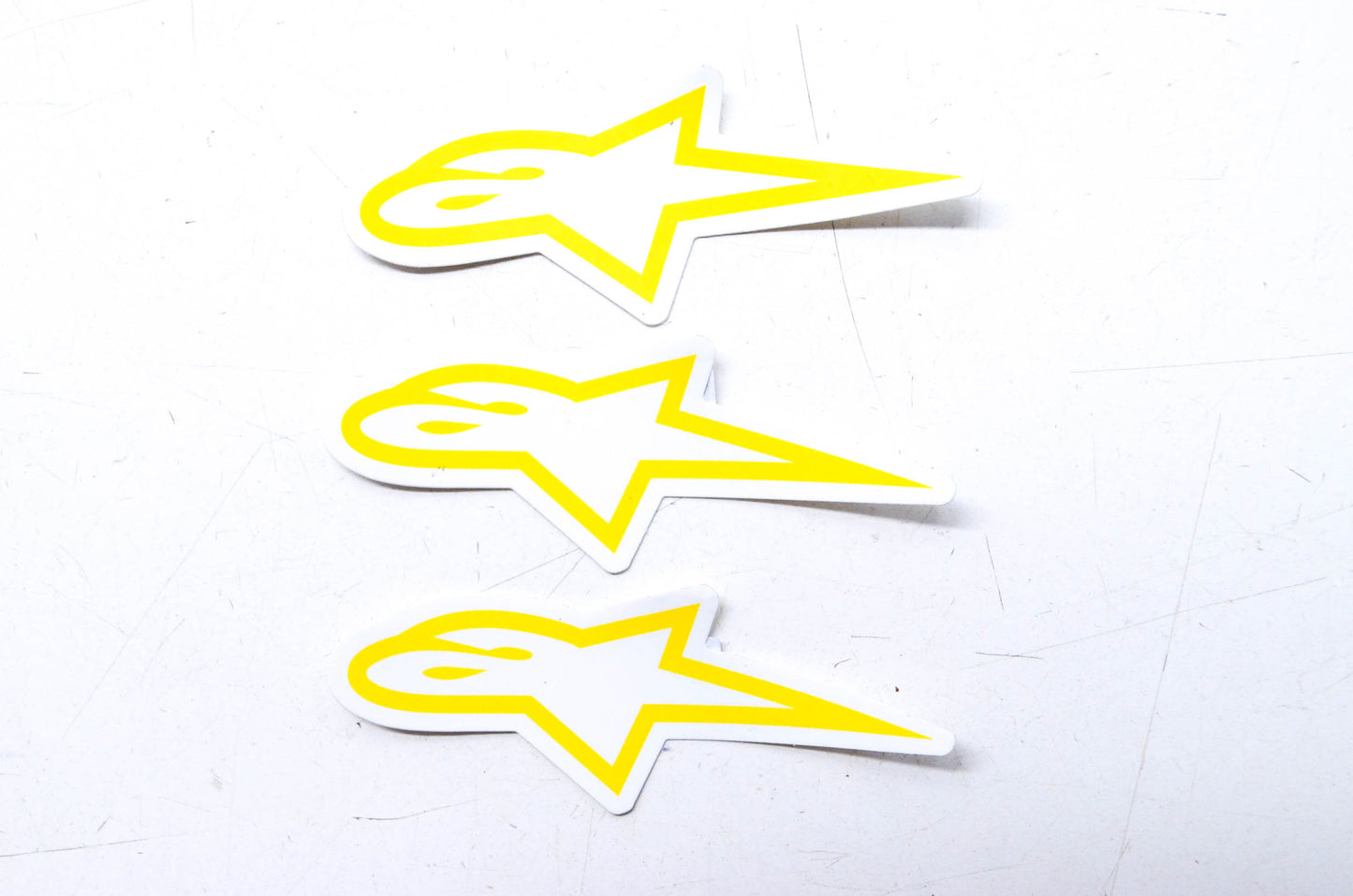 Alpinestars Astars Yellow Small Decal Sticker Qty 3 NOS