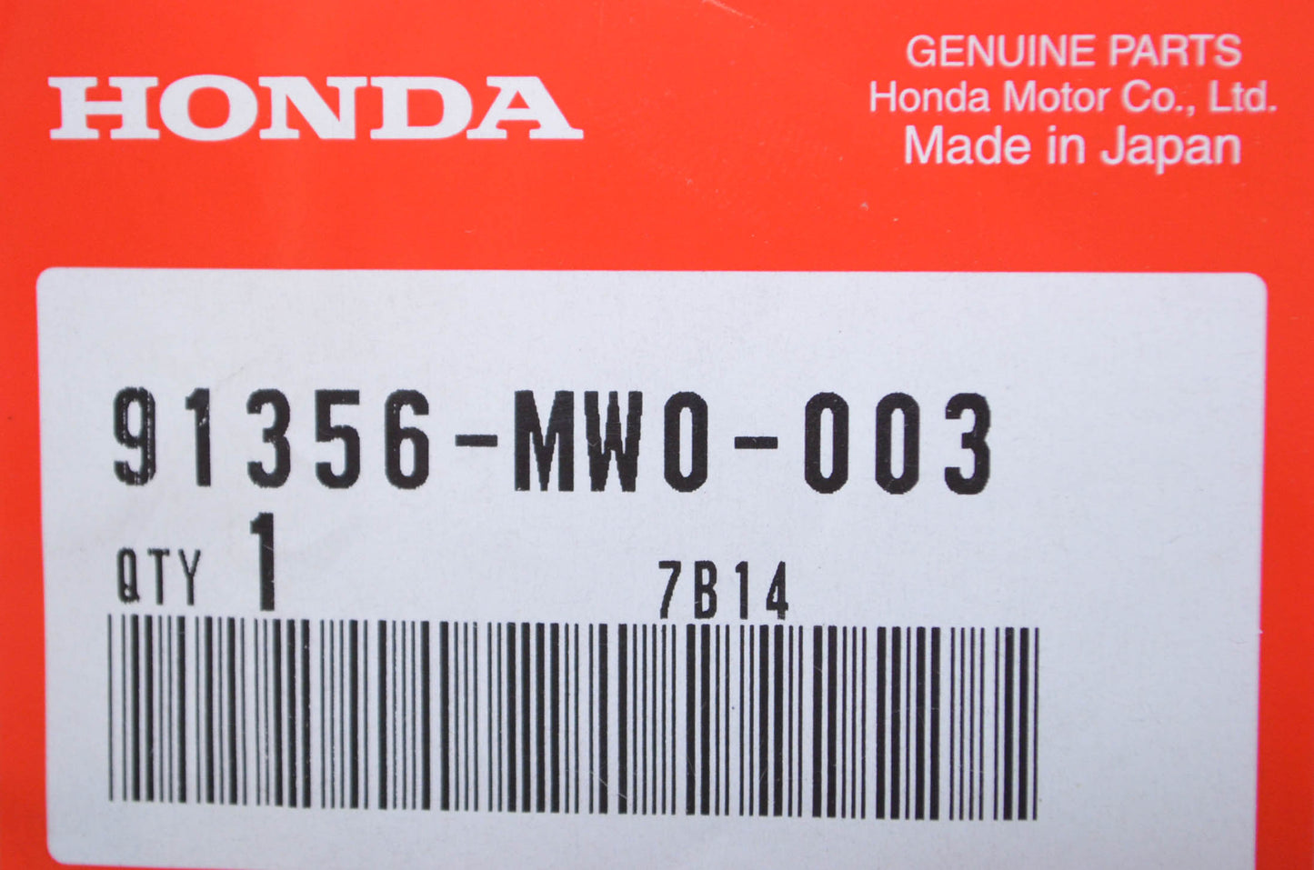 OEM Honda 91356-MW0-003 O-Ring (37.2X2.4) NOS