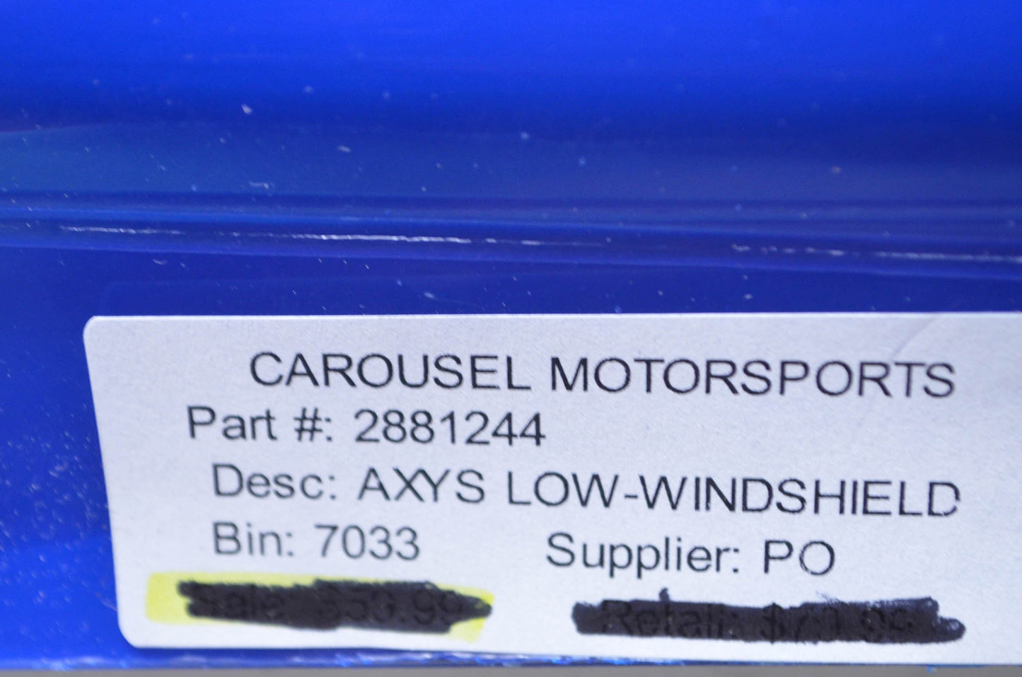 New OEM Polaris Axys Low Blue Windshield NOS