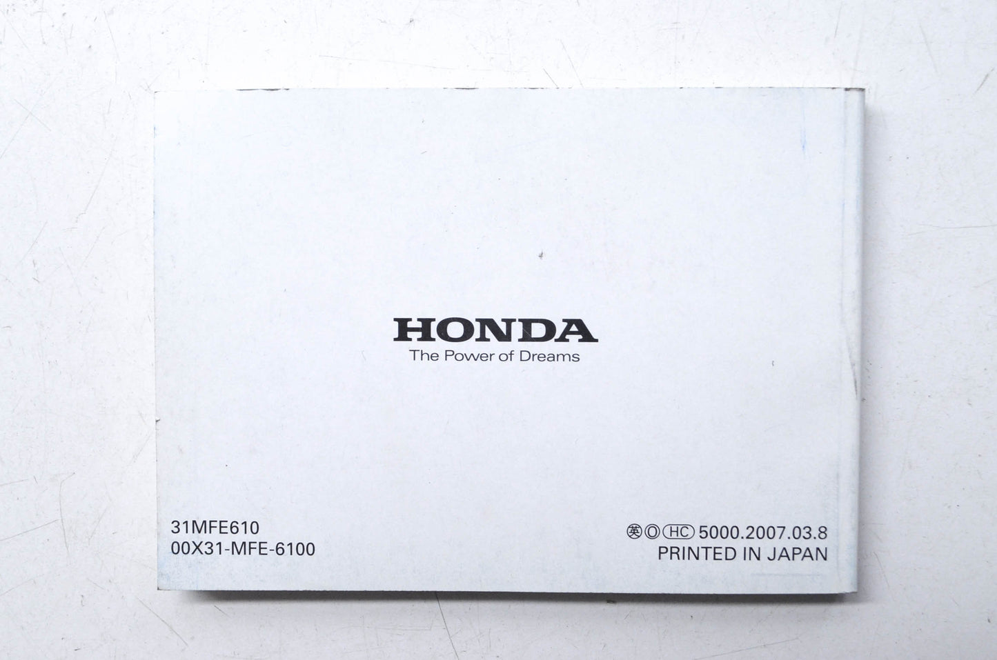 OEM Honda 2008 VT750C2/C2F Shadow Spirit 750 Owner's Manual