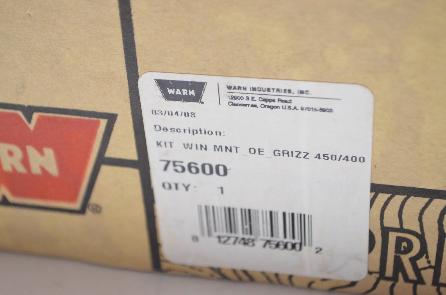 Warn 75600, ABA-4S269-40-01 Yamaha Winch Mount Kit NOS