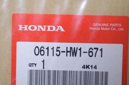 New OEM Honda 06115-HW1-671 Gasket Sheet Kit NOS