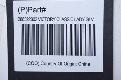 OEM Victory 286322802 Classic Black Leather Gloves Womens Small NOS