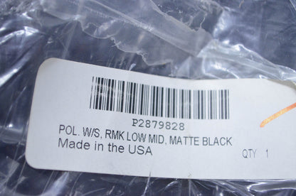 New OEM Polaris RMK Low Mid Matte Black Windshield NOS