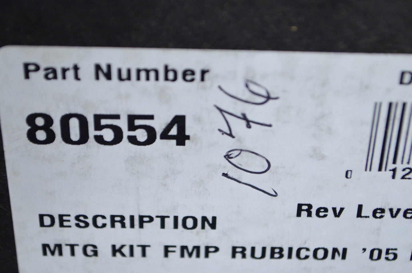 Warn 80554 Front Plow Mount Kit NOS