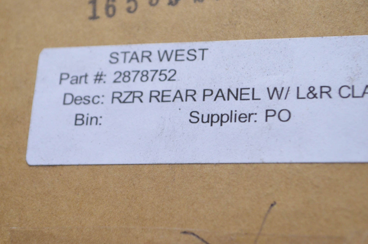 New OEM Polaris 2878752 Rear Panel w/ Lock & Ride Clamp NOS