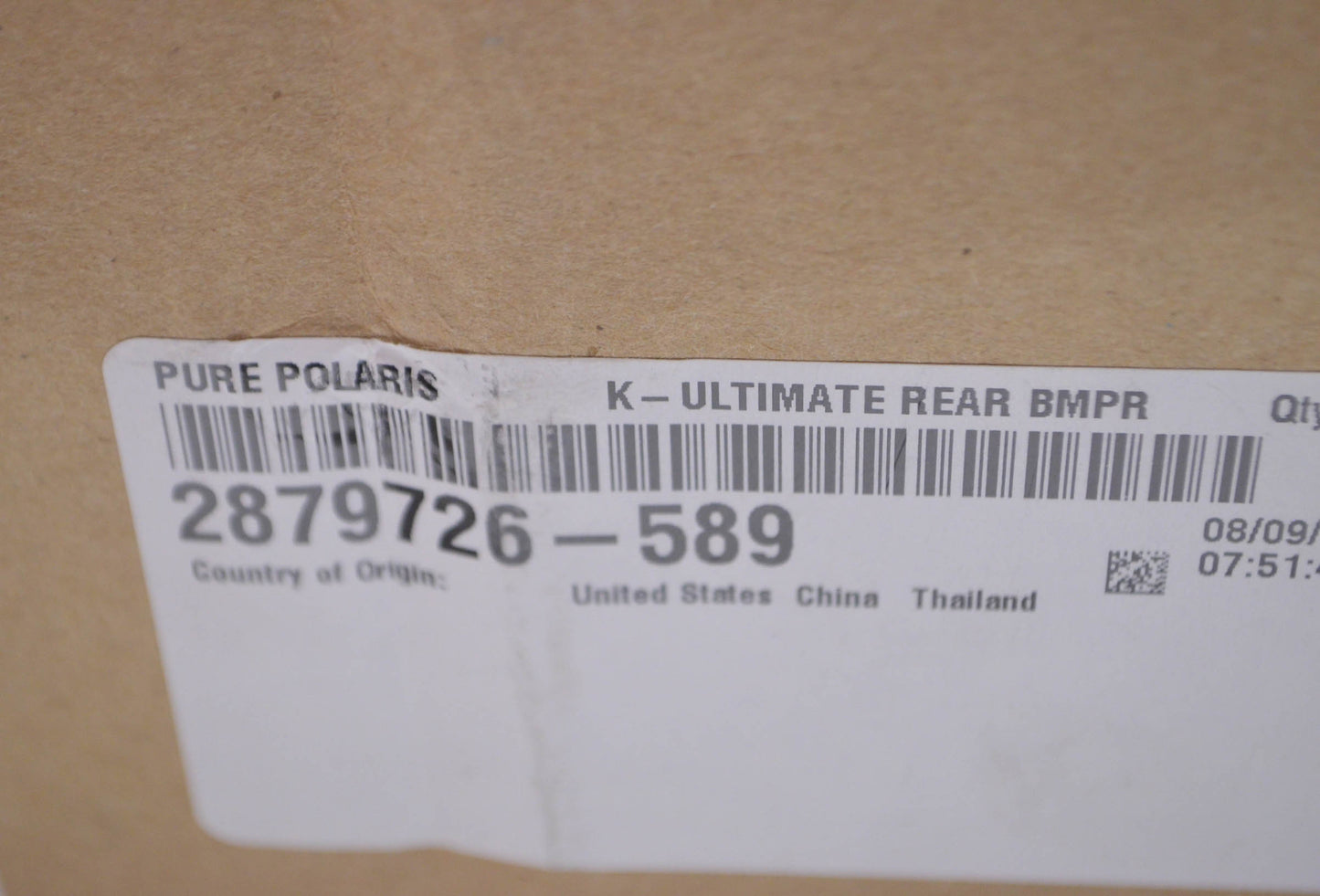 New OEM Polaris Orange Ultimate Rear Bumper Kit NOS