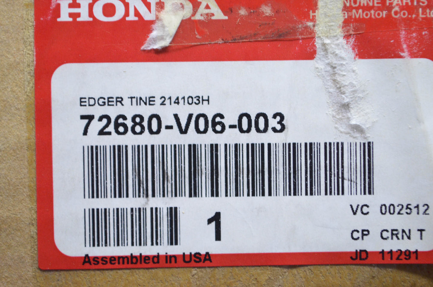 New OEM Honda Tine Edger NOS