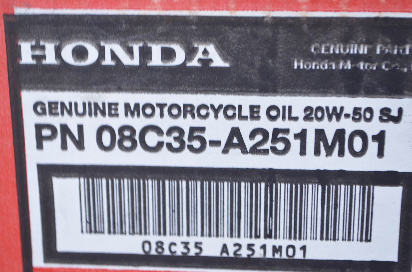 GN4 SAE 20W-50 SJ Motorcycle Oil Case of 12 Quarts Qty 12 NOS
