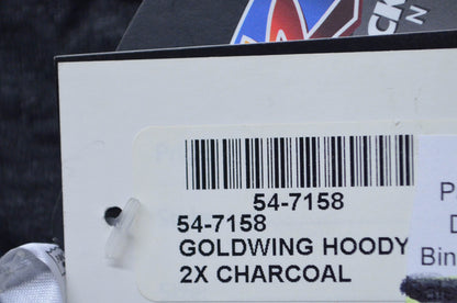 New OEM Honda Charcoal Gray Goldwing Hoodie Mens 2XL NOS