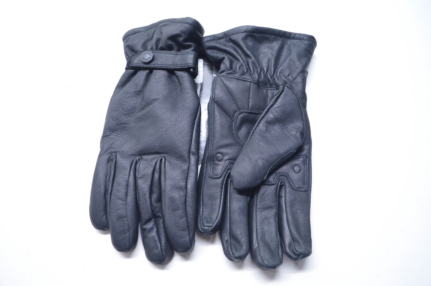 Tourmaster 83-338 Black Mid Weight Leather Gloves Large NOS