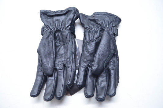 Tourmaster 83-336 Black Mid Weight Leather Gloves Small NOS