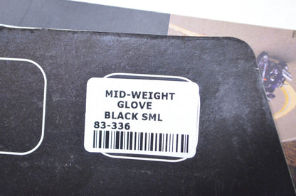 Tourmaster 83-336 Black Mid Weight Leather Gloves Small NOS