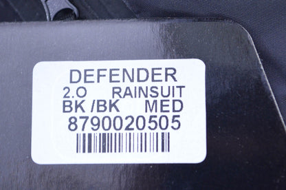 Tourmaster 8790020505 Black/Black Defender 2.0 Mens 2 Piece Rain Suit Medium NOS