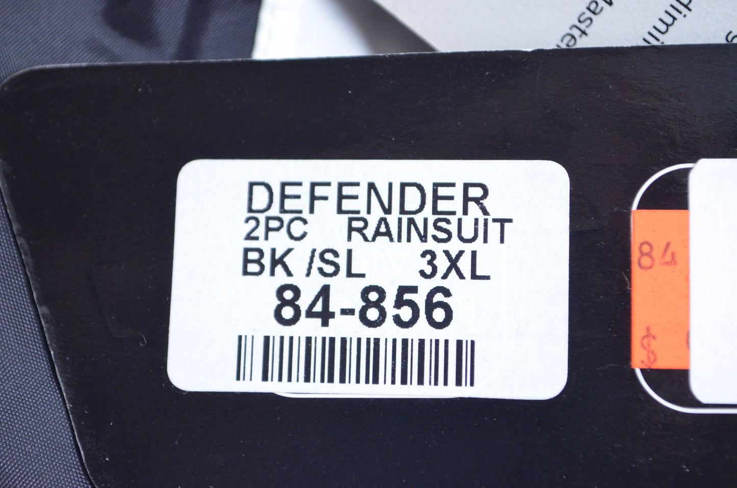 Tourmaster 84-856 Black/Silver Defender 2 Piece Rain Suit Mens 3XL NOS