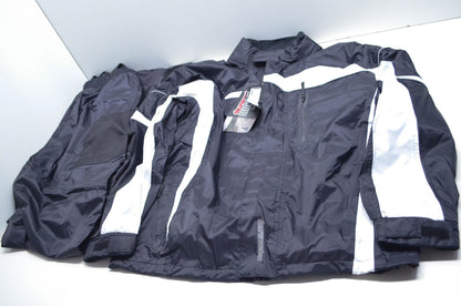 Tourmaster 8790020504 Black/Black Defender 2.0 2 Piece Rain Suit Mens Small NOS