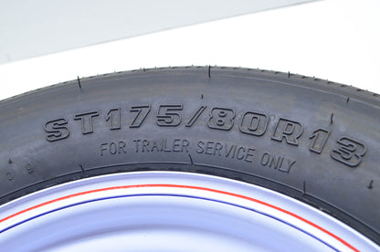 QR25-TS Trailer ST175/80R13 Tire & Rim NOS