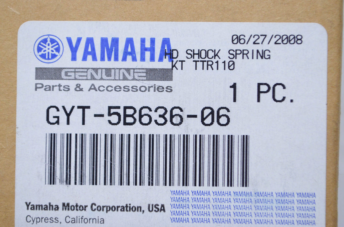 OEM Yamaha GYT-5B636-06-00 Heavy Duty Yellow Shock Spring NOS