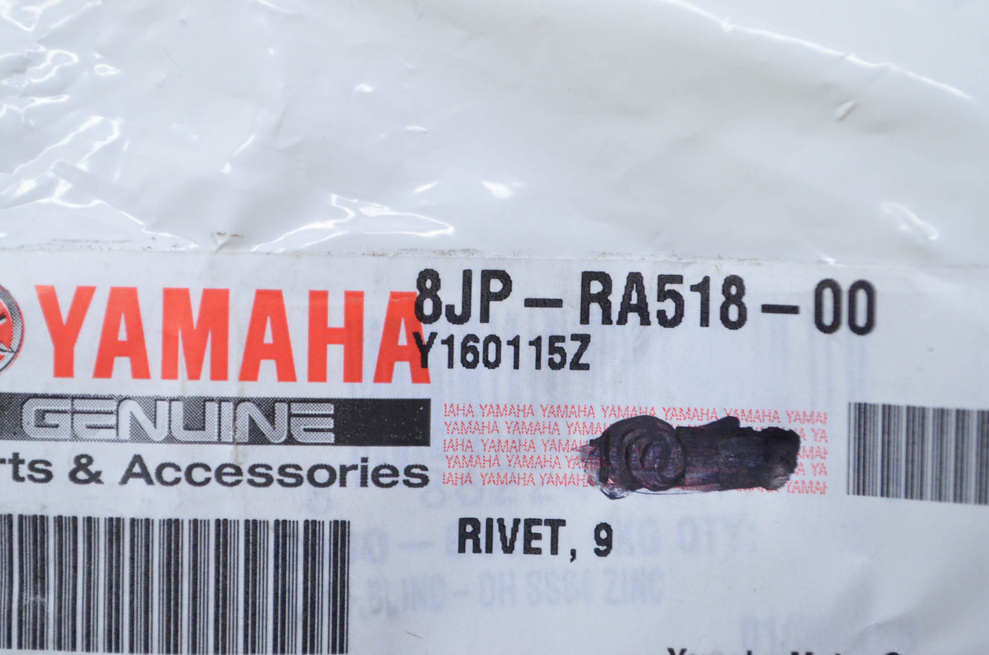 New OEM Yamaha 8JP-RA518-00-00 Rivet QTY 8 NOS