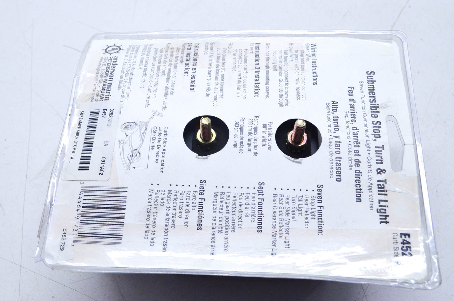 Anderson Marine E452 Submersible Stop Turn Tail Light NOS