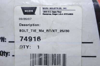 Warn 74916 Winch Tie Bolt NOS