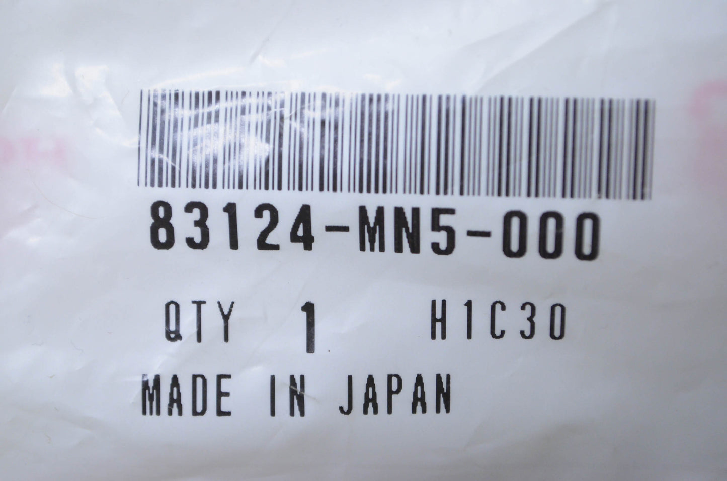 OEM Honda 83124-MN5-000 Rubber NOS