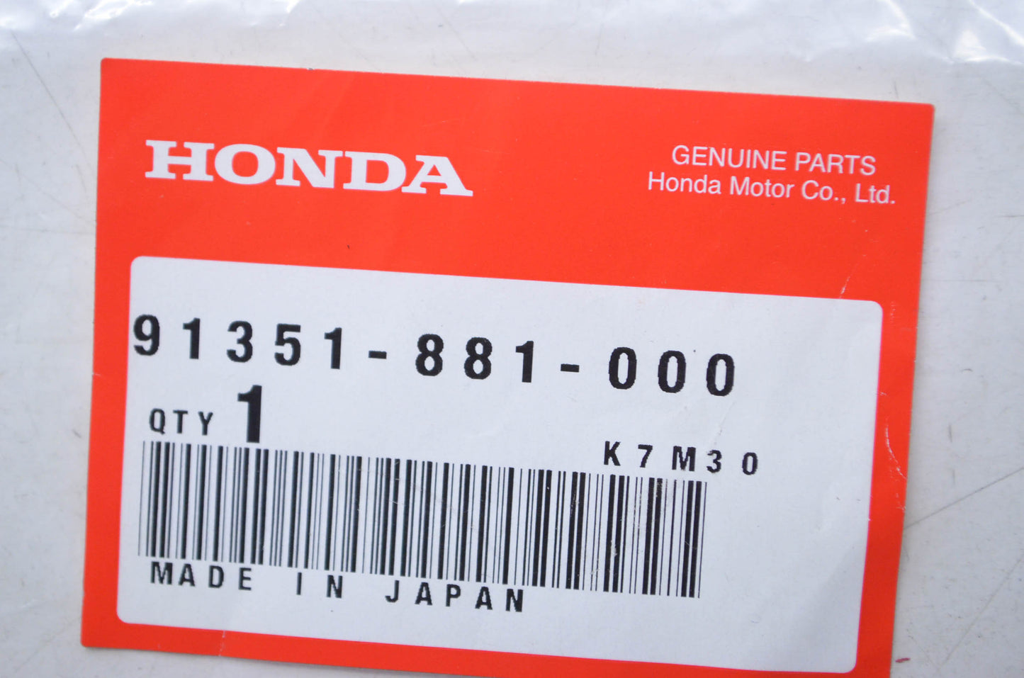OEM Honda 91351-881-000 O-Ring (66MM) NOS