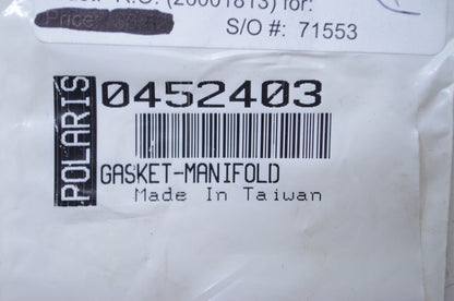 OEM Polaris 452403, 0452403, 455352 Manifold Gasket NOS