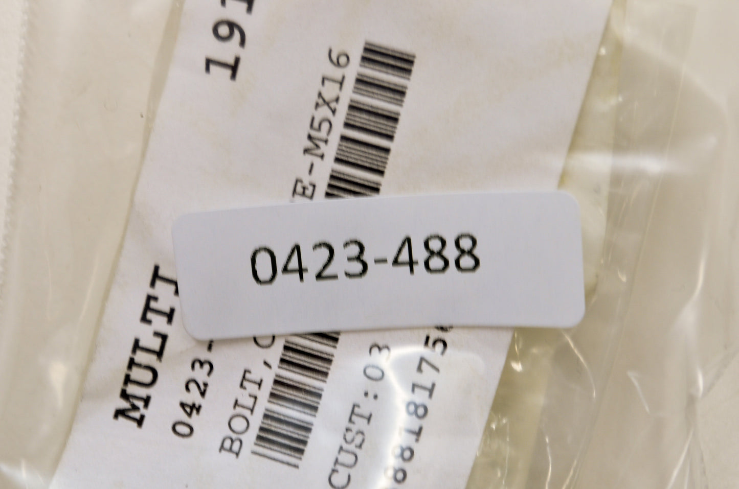 OEM Arctic Cat 0423-488 Carriage Bolt M5X16 NOS