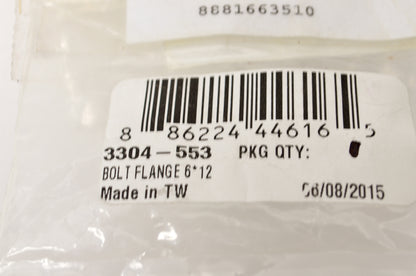OEM Arctic Cat 3304-553 Flange Bolt 6x12 Qty 2 NOS