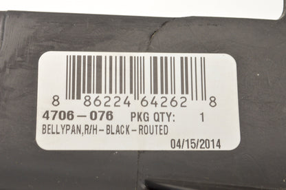 OEM Arctic Cat 4706-076 Routed Black Right Belly Pan NOS